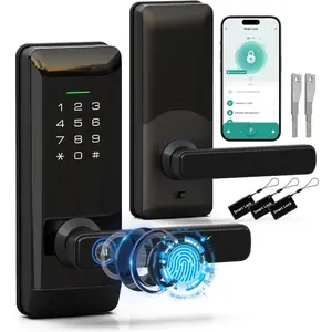 Door Lock with Handle, Lock - Door Lock for Front Door - Door Lock - Deadbolt Lock with APP - Easy Installation