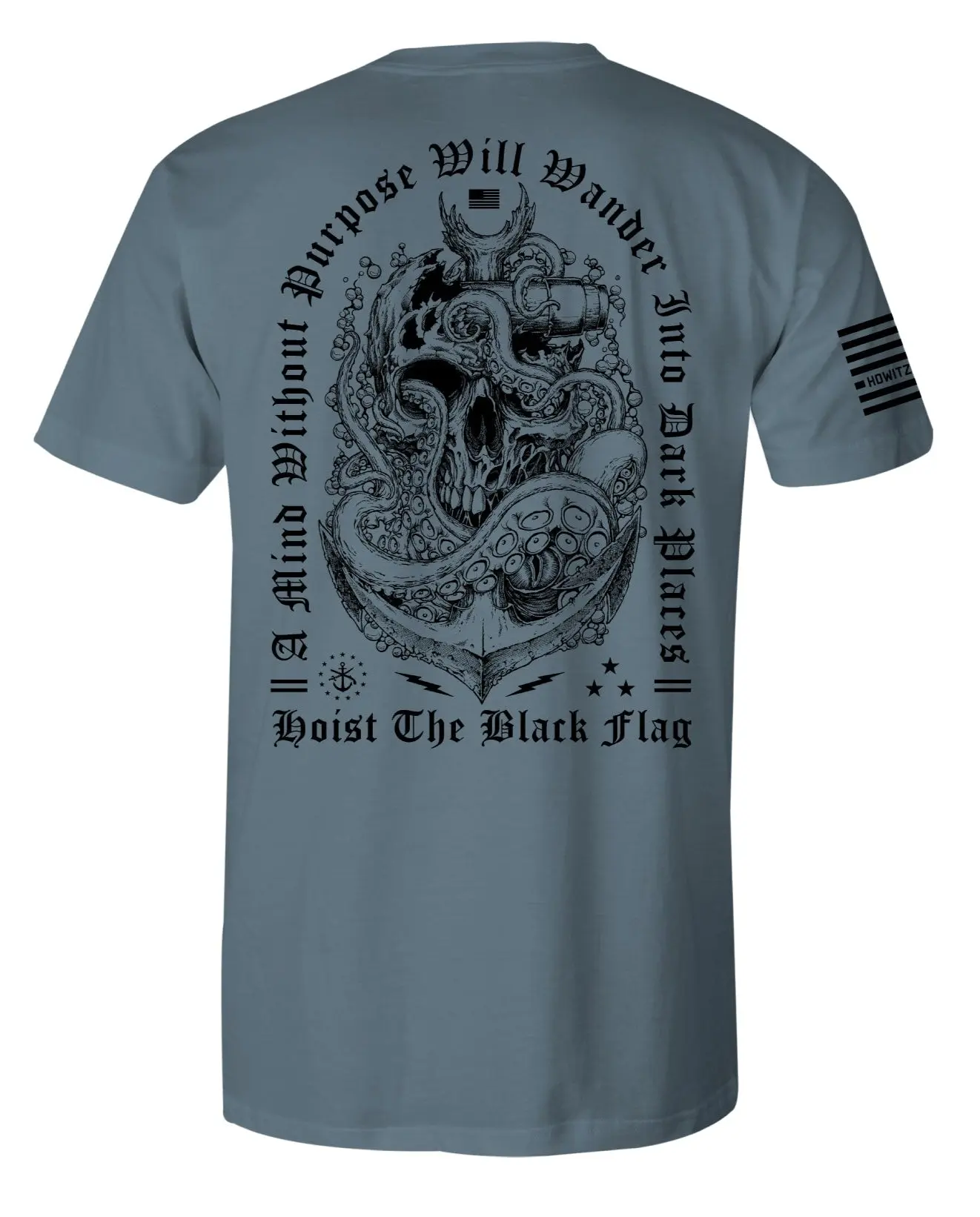Howitzer Men's Live Free Graphic T-Shirt - Menswear Tops, 100% Cotton Jersey, Tagless Premium Fit, Hand-Drawn Artwork, Short-Sleeve, Round Neck, Double Needle Hem, All Seasons, Machine Washable, Pull On, Check Sizing Chart, CV8915-Slhe Live Free