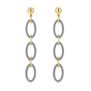 Apilery Two-Tone Statement Earrings for Women, Artistic Statement Jewelry for Daily Wear & Special Occasions