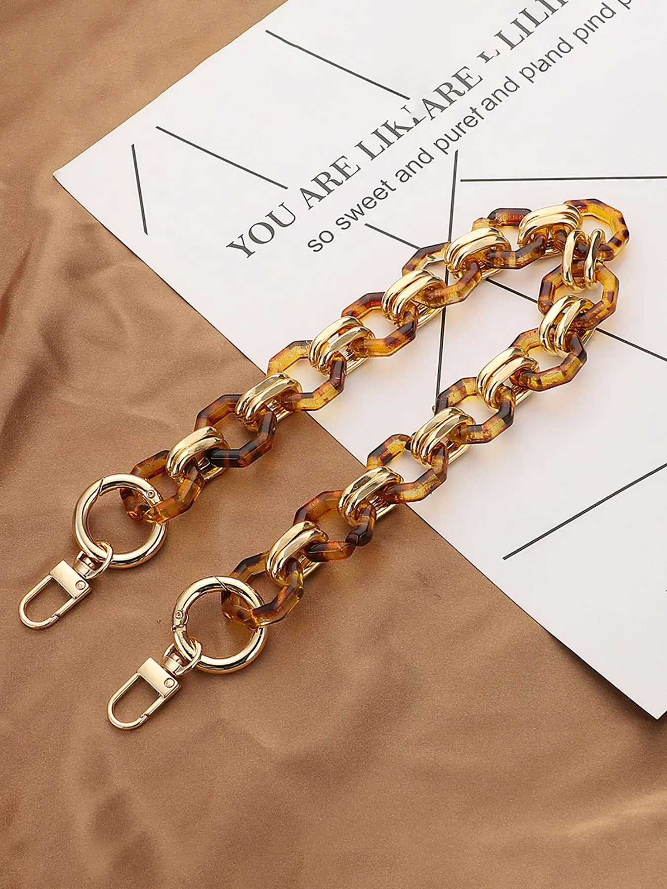 Vintage Ombre Chain Bag Strap, Fashionable Bag Strap for Women's, 1 Count Casual Trendy Versatile High-quality Daily Bag Strap