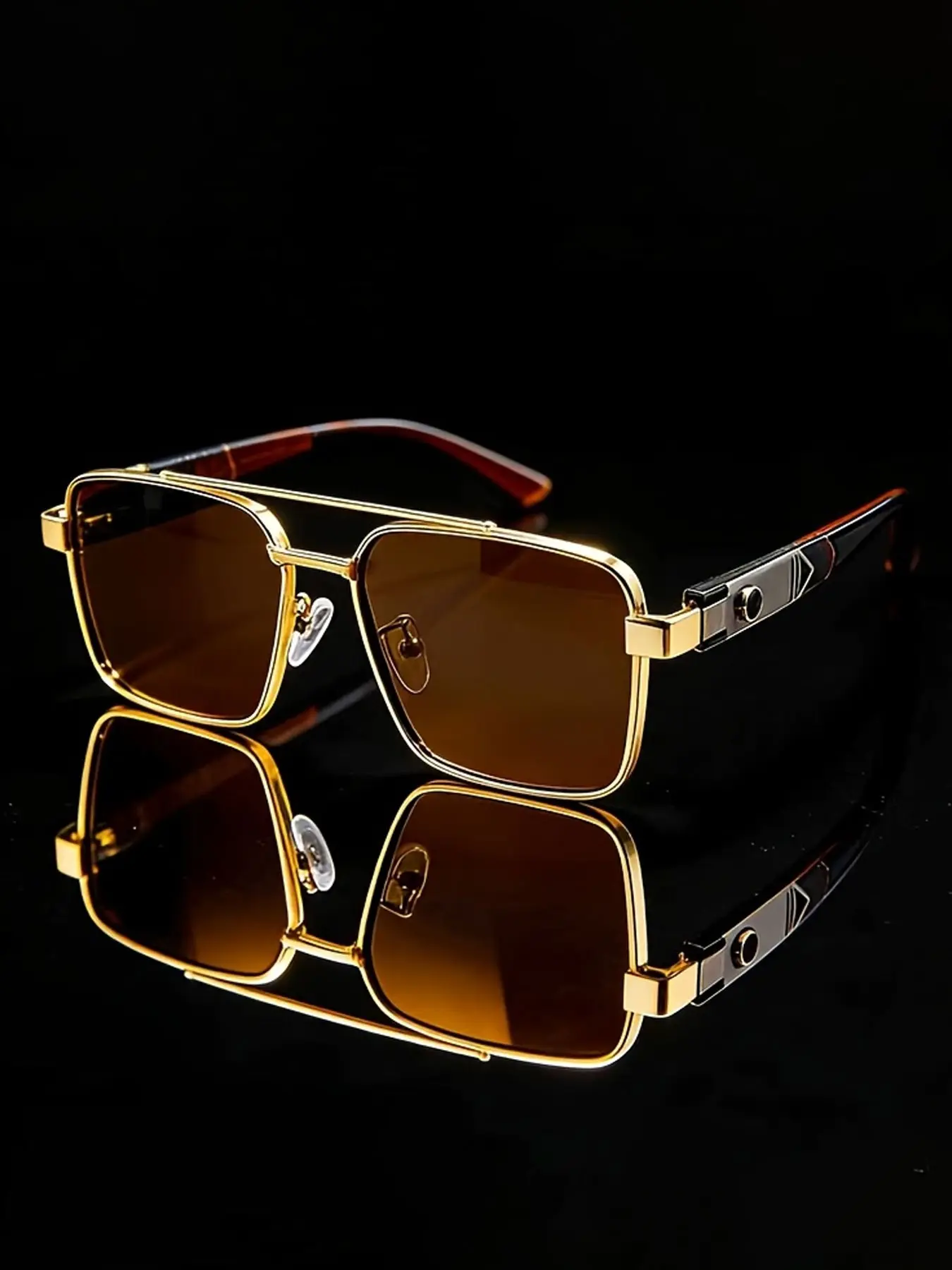 Retro Minimalist Large Frame Glasses, Unisex, Daily XXL Matte Edition Black Acetate – Vintage Frames Company main image 4
