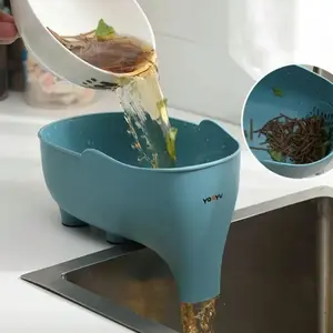 Elephant designs kitchen sink draining baskets, multi-functional vegetable and fruit washing baskets, kitchen gadgets, kitchen accessories, summer gifts, gifts for girlfriends, kitchen gadgets, Kitchen Sink Strainer