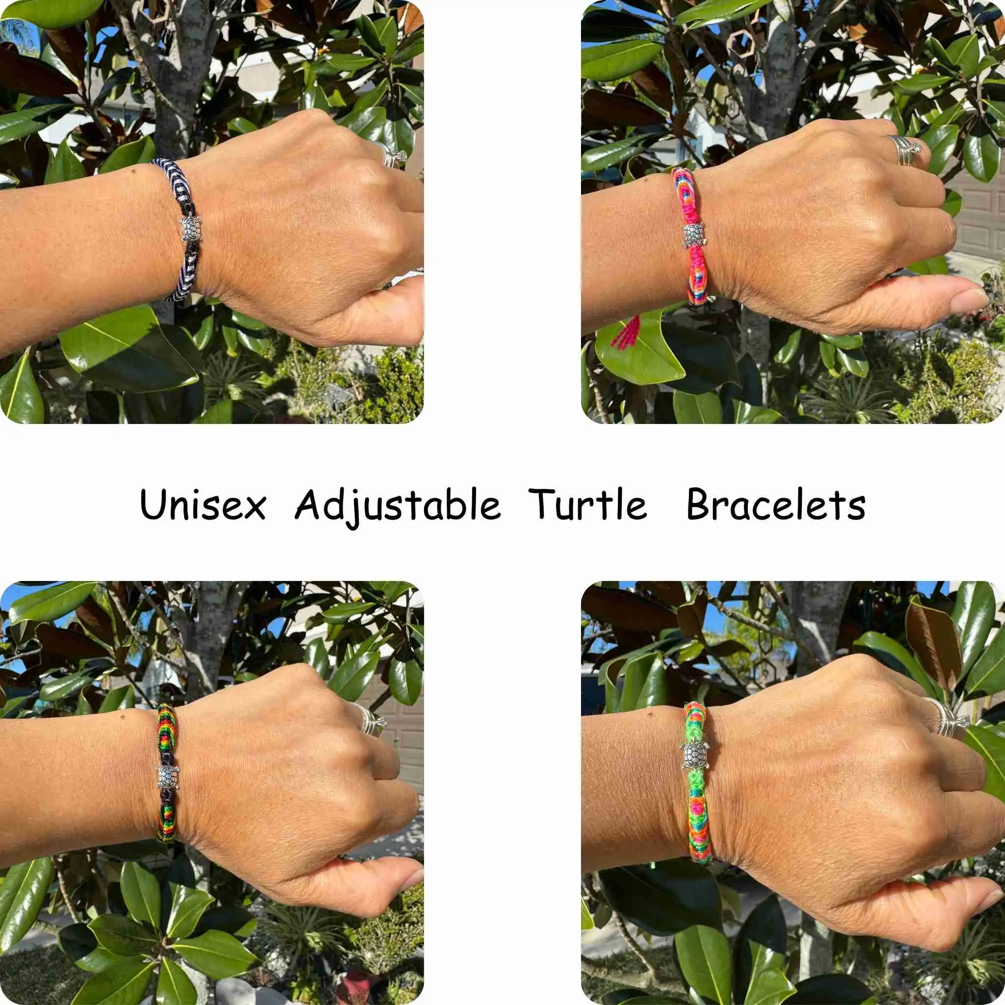 Unisex Adjustable Woven Turtle Bracelet for Boho-Chic Look
