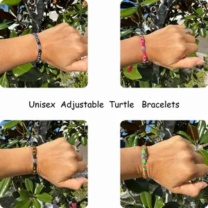 Unisex Adjustable Woven Turtle Bracelet for Boho-Chic Look