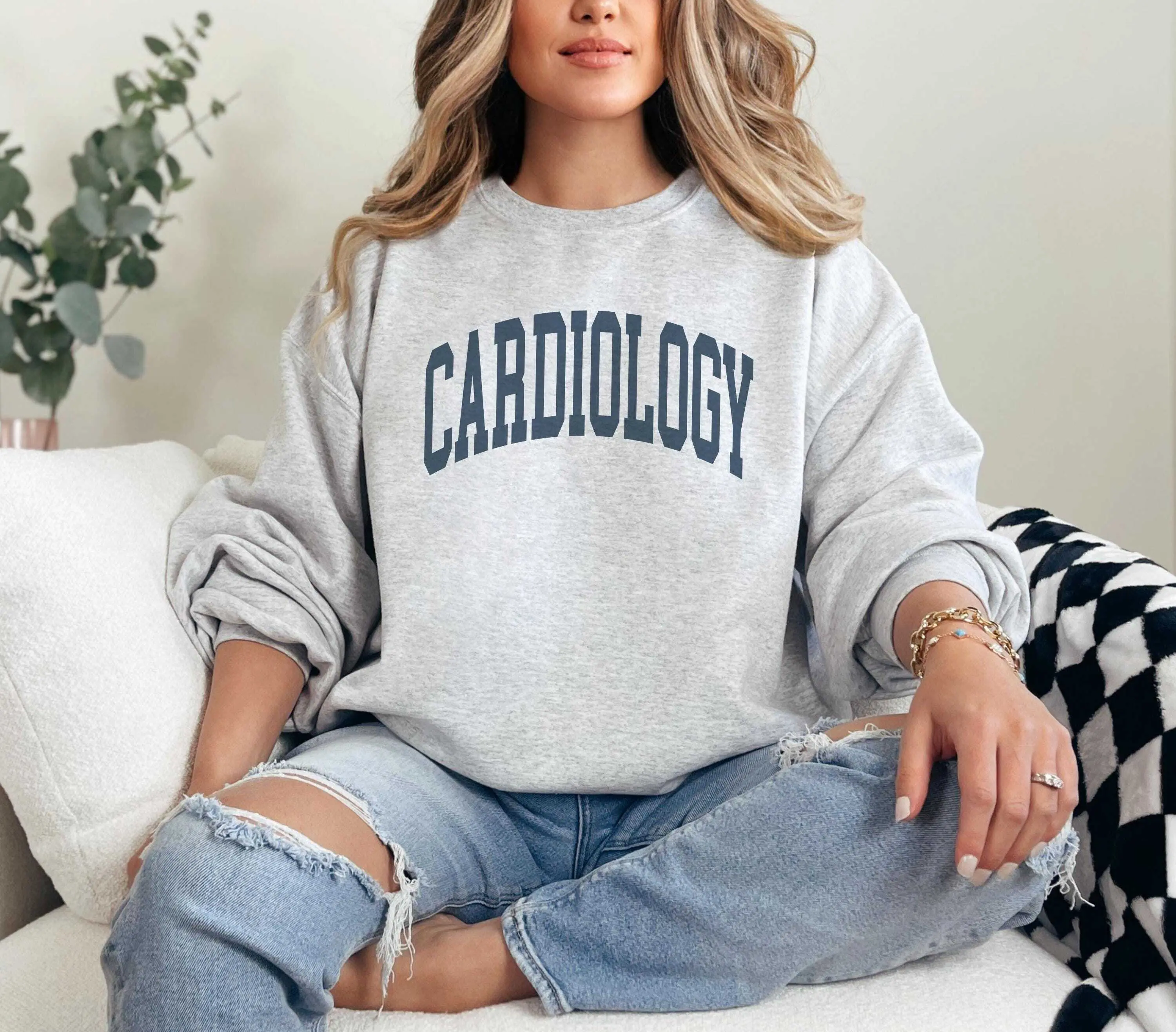 Cardiology Sweatshirt, Cardiologist, Telemetry Heart Cardiac, Cardiovascular, Nurse RN NP, Technologist, Unisex Sweatshirt