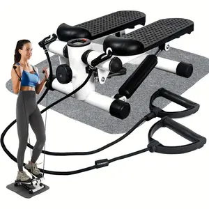 1Pc Fitness Stepper, Pedal Fitness Machine, with Resistance Rope, for Home Fitness, Leg Training, Exercise