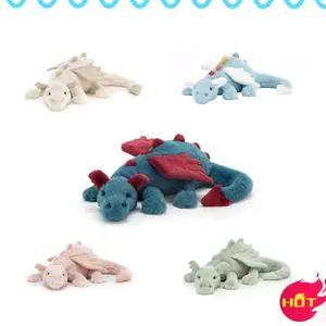 Sky Dragon Stuffed Animal Soft Fluffy Dinosaur Plush Toy Sturdy Plushie Pillow for Kids & Adults Cuddly Fantasy Dragon Plush Gift DIY Doll