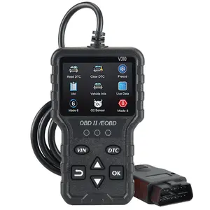 2026 New Upgraded OBD2 Scanner | Automotive Diagnostic Tool. Supports checking engine malfunction lights, clearing trouble codes, real-time data streaming, I/M readiness indicator, vehicle information access and voltage testing.