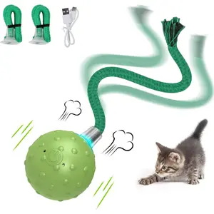 Interactive Cat Toys for Bored Indoor Adult Cats, Automatic Fast Move On Carpet, Bird Chirping & Motion Activated Cat Ball
