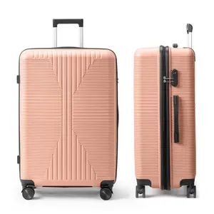 【Summervibes】Large 28/24/20 Inch PP Hard Case Rolling Luggage Checked Suitcase Without TSA Lock