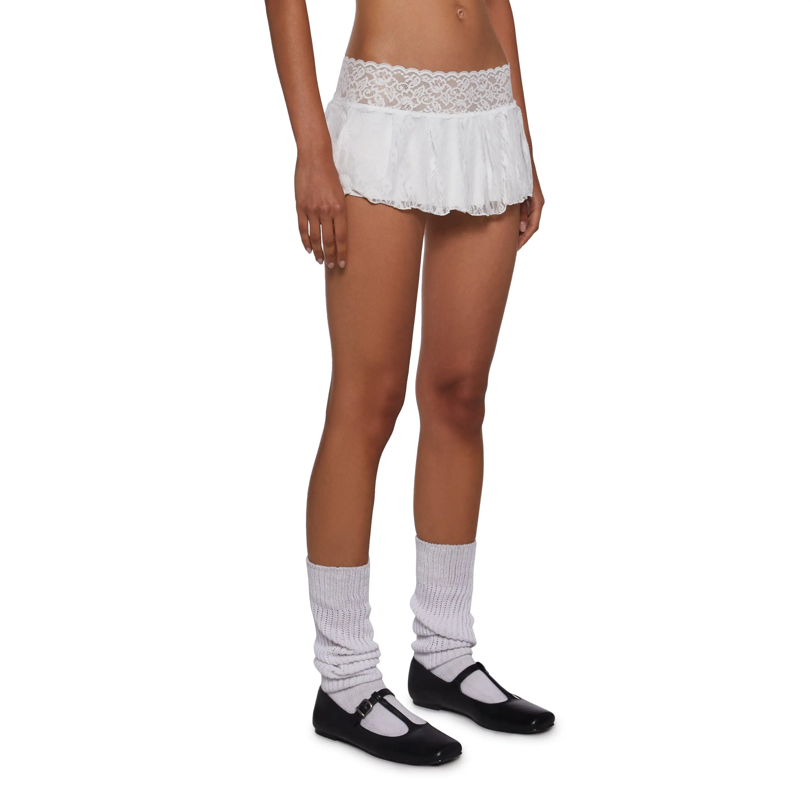 Fierce Flirt Lace Skirt - White - TikTok Shop