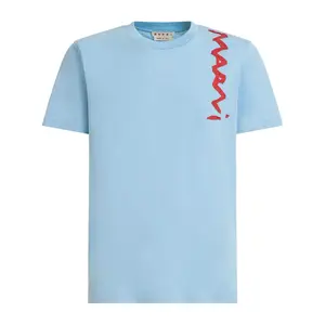 Marni Lettering-Deteiling T-shirt Blue
