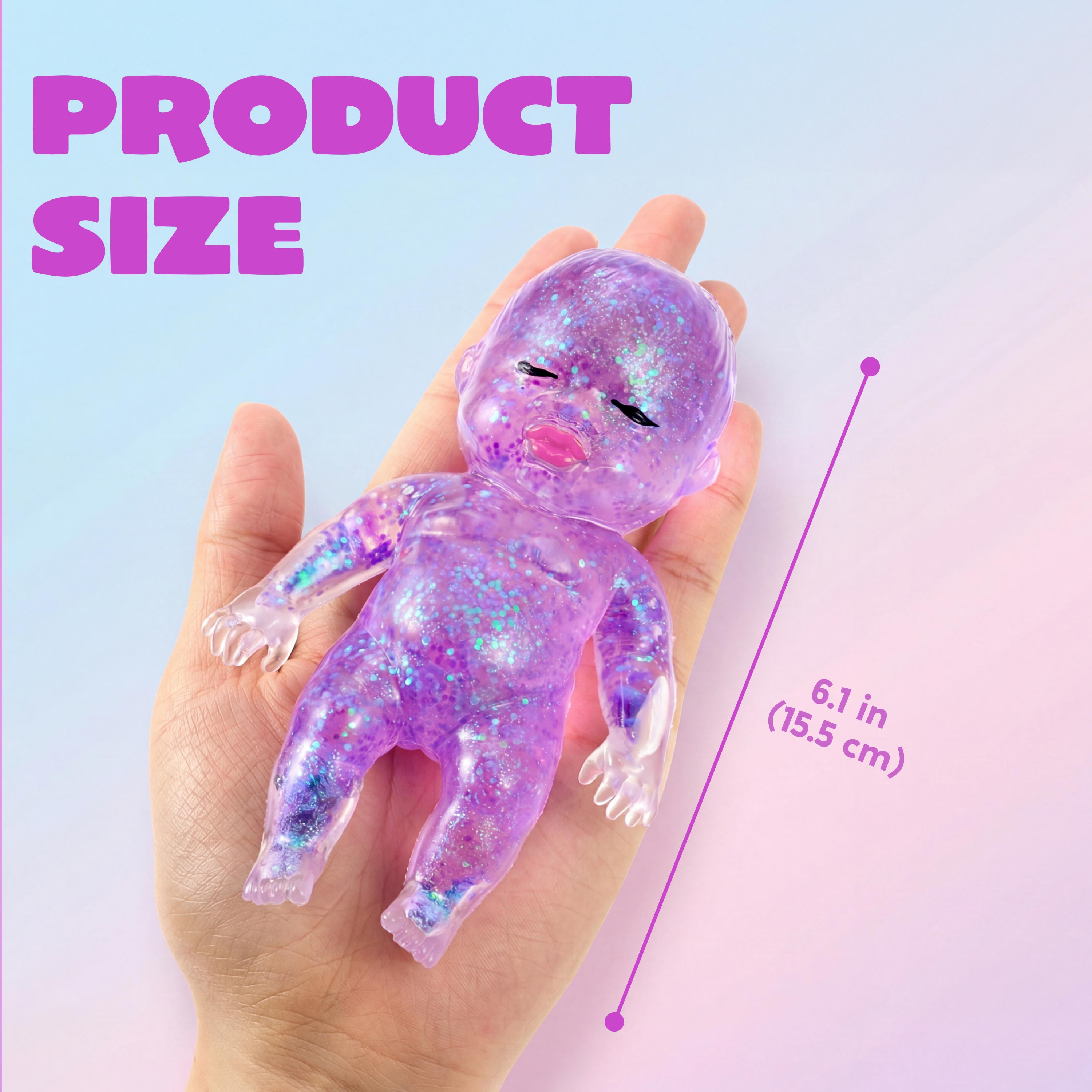 JOYIN 1PCS/3PCS Baby Stress Relief Toys, Baby Glitter Squishy Toys, Slow Rising Toys for Kids & Adults,  Anxiety Relief Fidget Sensory Toy, Soft Squeeze Decompression Dough for Adults Gifts, Party Favors, Office Desk Decorations