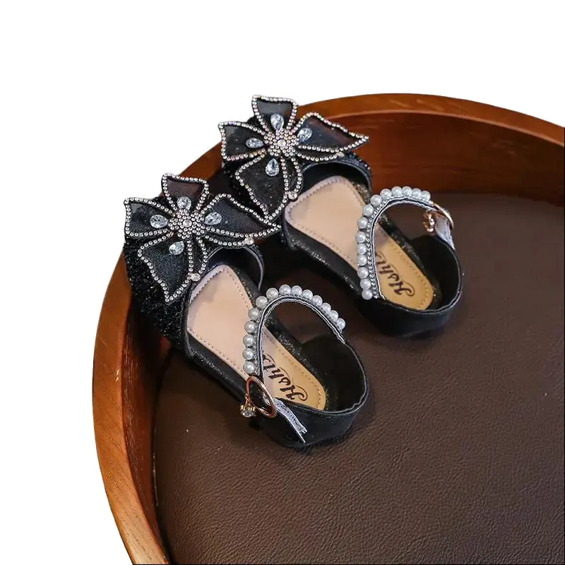 New(New) #       springtok Spring & Summer Collection - Elegant Sparkling Ballet Flats for Young Girls, Low-Top, Hook Loop Closure, Soft Rubber Sole, Durable Upper, Perfect Dance and Casual Wear, Toddler to Preteen, Footwear |         Embel sneakers kids,