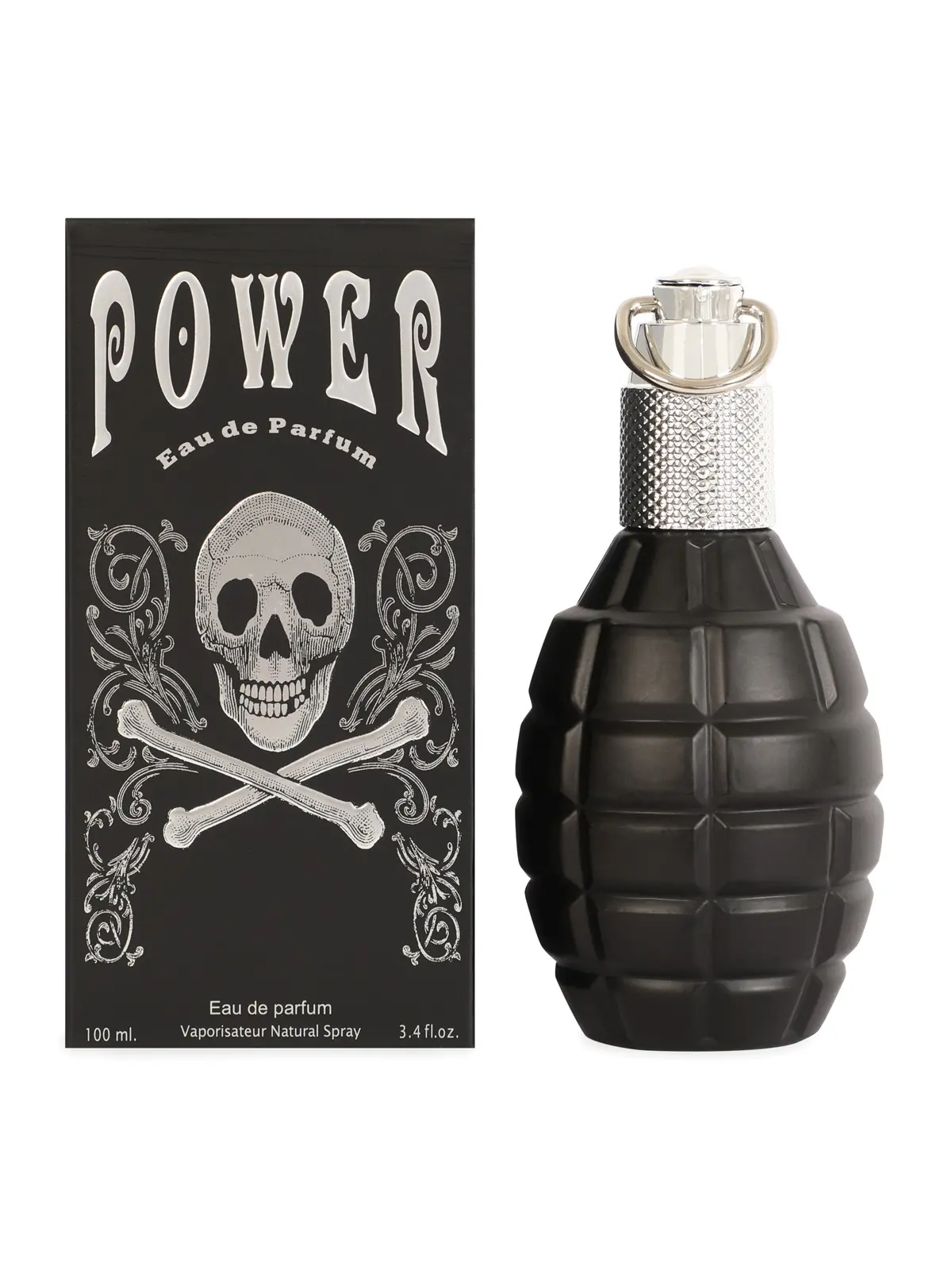 Power Eau de Parfum 100ml - Bold Fragrance for Men - 3.4 fl oz - Unique Skull Design - Perfect for Everyday Use