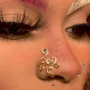 Aurora NoseCuff Non-Piercing Nose Jewelry in Gold & Silver Tarnish-Resistant Copper Wire Nose Bridge Accessory