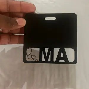 Cute Custom Badge Holders- Horizontal. Medical professional ID card | RN | phlebotomist | MA | CNA | pharmacy tech. badge holder great gift