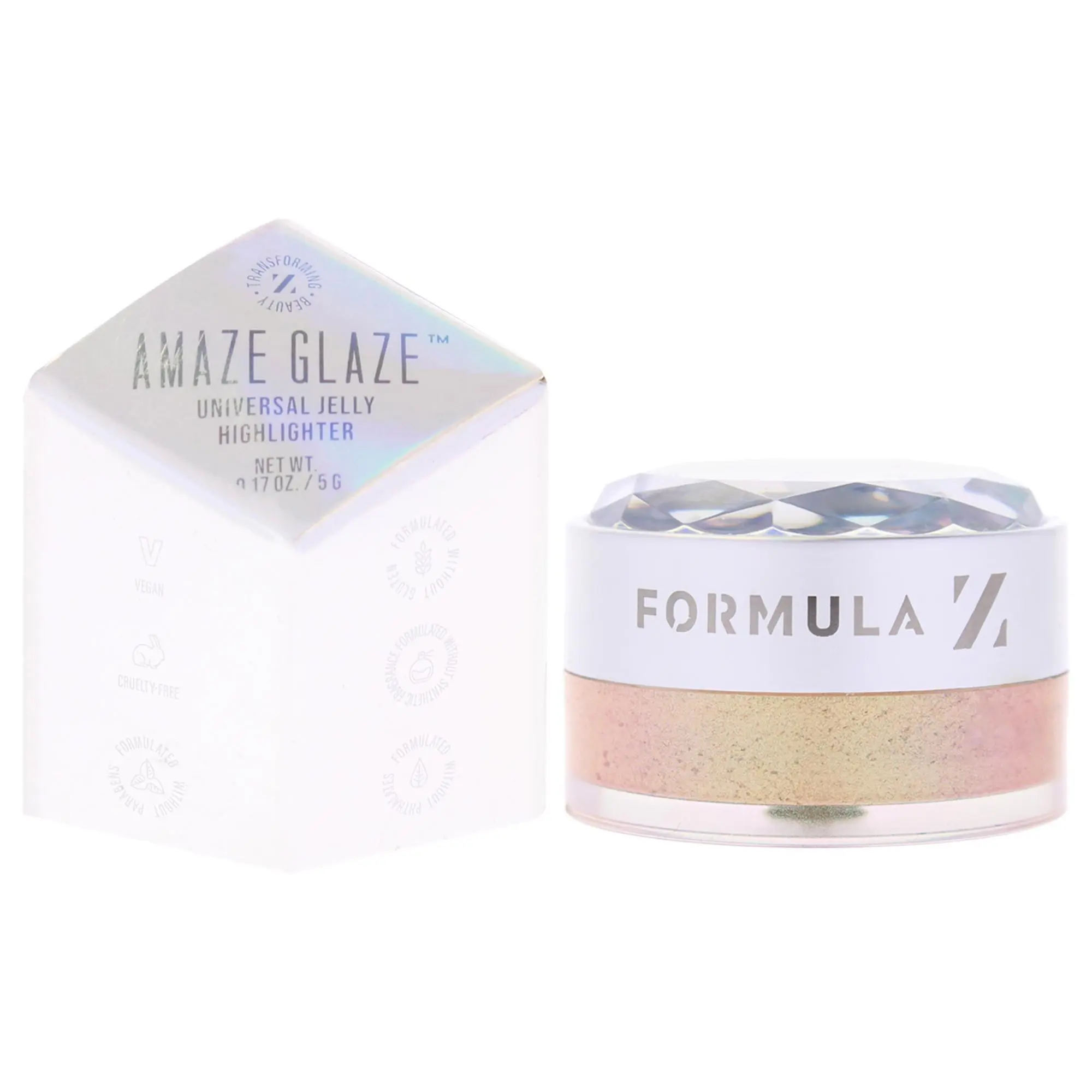 Women's Amaze Glaze Space Vibes Highlighter by Formula Z - 0.17 oz Compact Makeup, Radiant Finish, Designed for Women with Unique Touch