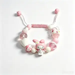 Sanrio My Melody Braided Bracelet – Cute Character Rope Band for Women, Girls & Fans – Stylish Whimsical Daily Wear