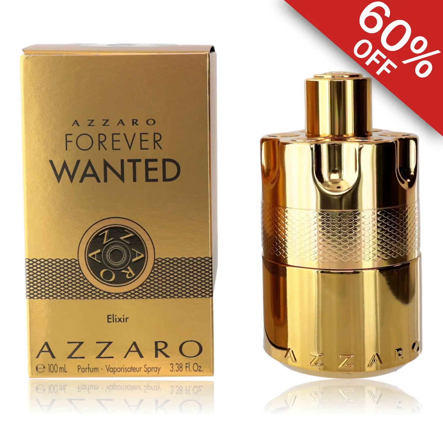 Azzaro Forever Wanted Elixir Parfum Spray for Men, 3.38 oz