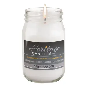 16-oz Canning Jar Candle - Baby Powder