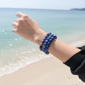 3PCS Crystal Bracelet Set — 8mm Beads + Chip Stones | Healing Energy Jewelry for Women