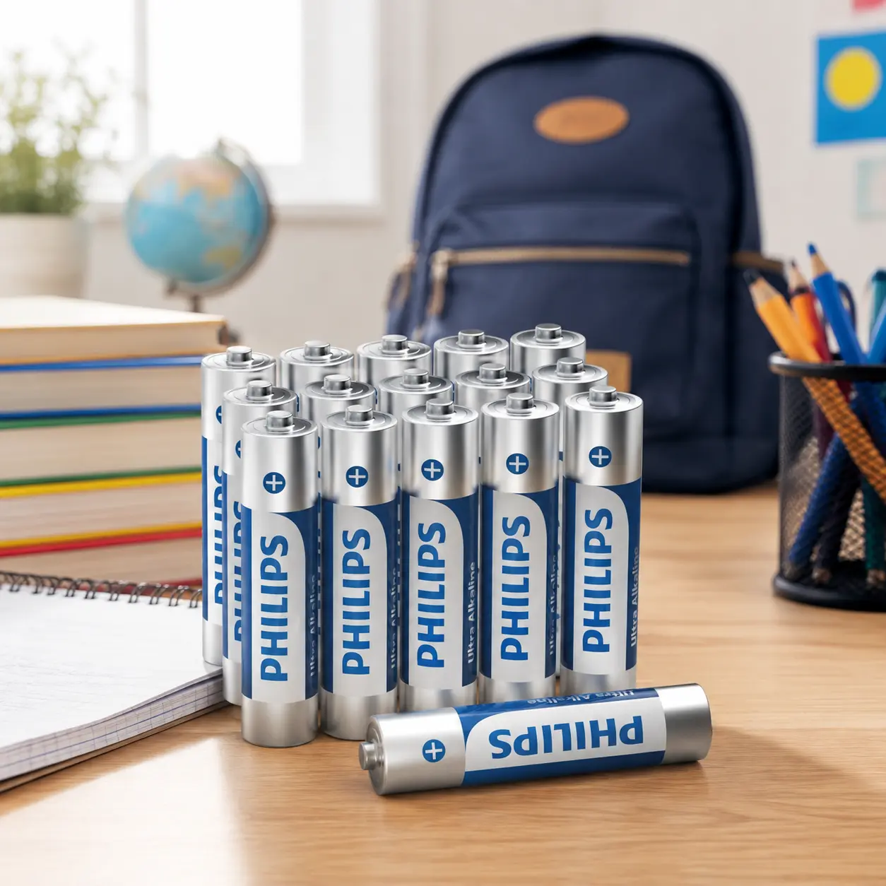 Philips Alkaline Battery AAA - Long-Lasting Power, Leak-Proof Design, Premium Back to School Batteries Bluk, Trusted Quality