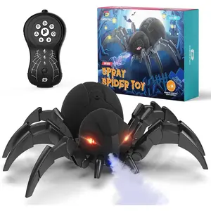 te Control Spider, Robot Spide with Spray and Lights, Black Widow Toy for Kids, for Halloween Xmas Birthday Party Joke Prank, Wireless RC Realistic Bot Moving Real Music Effect Tarantula