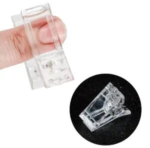 Nail Tips Clip - Poly Builder Gel Extension Clamp Clips, Set of 10