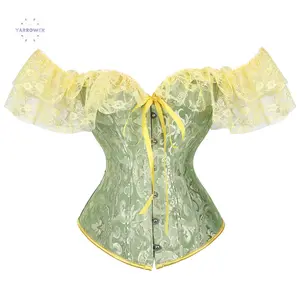 Women Lace Corset, Waist ShapingFishbone Bandage Drawstrings Sexy Floral Wedding Party Belt