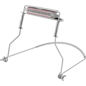 Harmonica Holder,10 Hole Professional Harmonica Holder ,Anti-Scratch Adjustable Harmonica  Brace,Hands-Free During the Performance