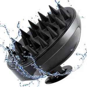 Shampoo Brush Hair Scalp Scrubber Head Massager for Stress Relax Hair Growth, Shower Hair Brush for Women Men Kids, Black Accessories