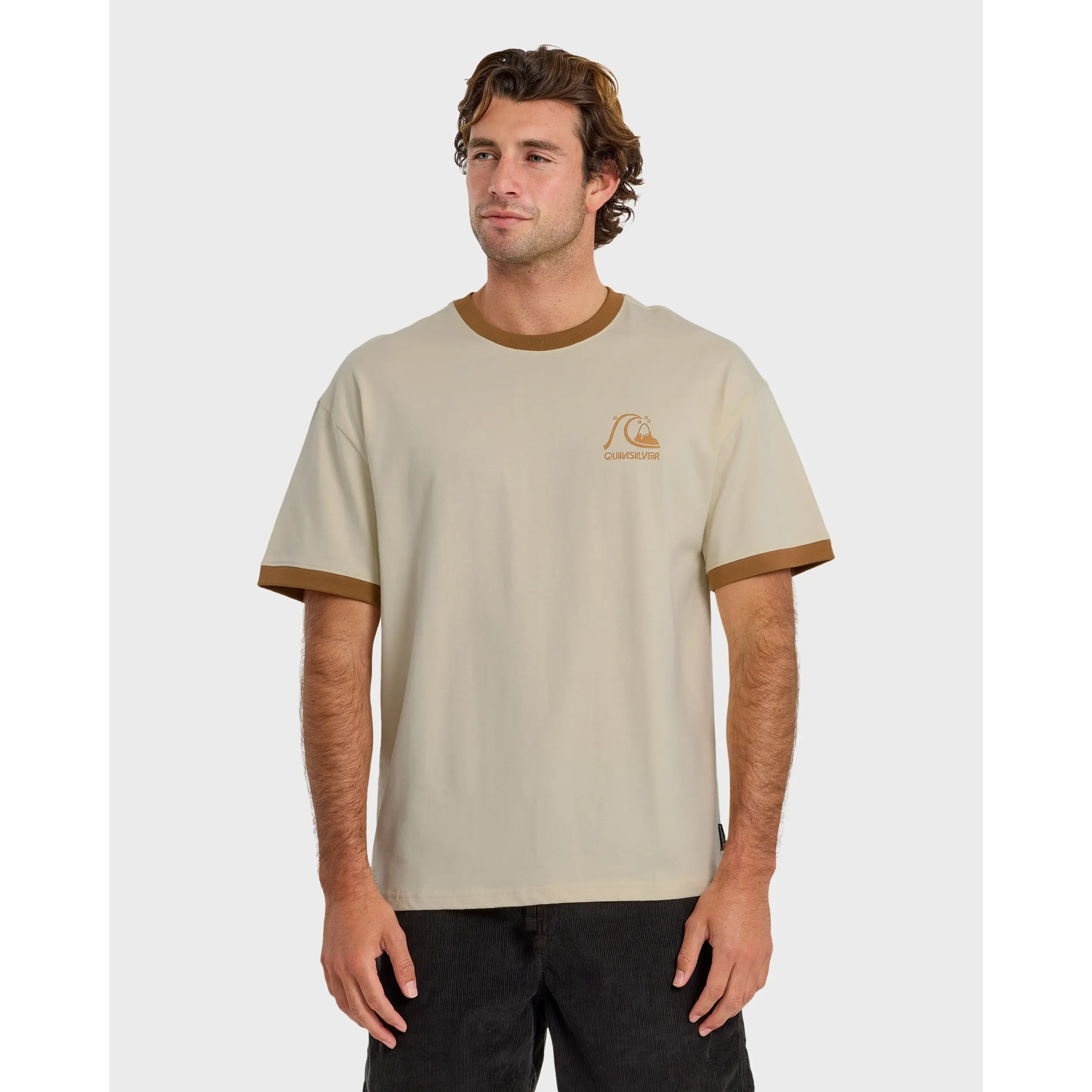Quiksilver | Originals Ringer Oversized Short Sleeve T-shirt | Oversized Fit | Surf Beach Swim