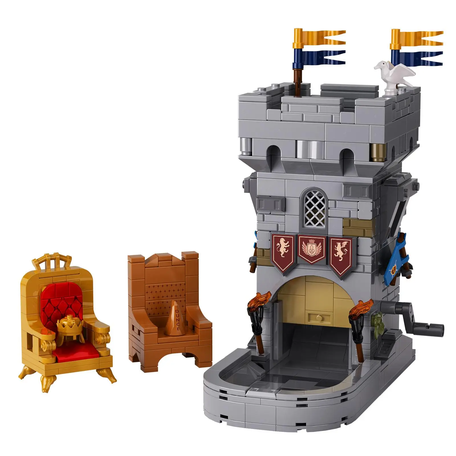 Fantasy Dice Tower Building Blocks Set (481 pcs) – Enhance Your Tabletop Role-playing Adventures with Creative Construction, Ideal for Fans and Kids E