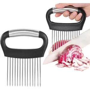Large Onion Holder for Slicing, Large Onion  Vegetable , Stainless Steel Tomato Slicer for  , Practical Meat Tenderizer Tool, Kitchen  Slicer Guide for Neat Slicing