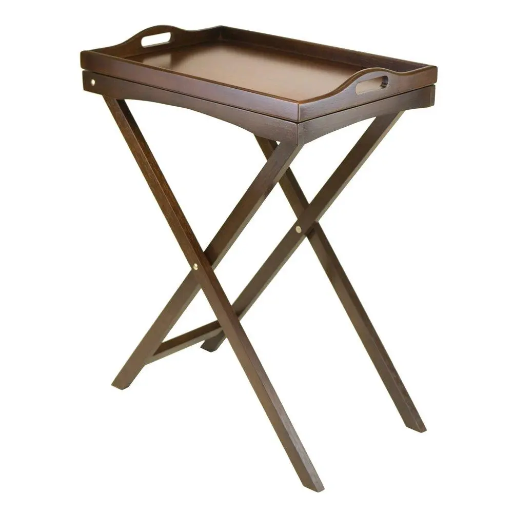Transitional Natural Tray Table with Removable Tray Top and Quality Build