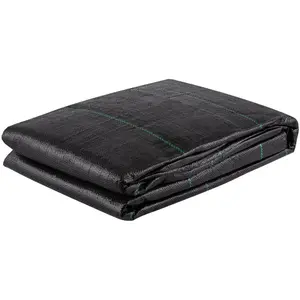 fathersdaygift VEVOR Geotextile Fabric, 12.5x 50 ft 3.5oz Woven PP Driveway Drain Cloth with 600lbs Tensile Strength, Heavy Duty Underlayment for Soil Stabilization, Landscaping, Weed Barrier, 12.5FT50FT-3.5OZ, Bla