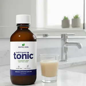Tooth & Gums Tonic – Truly Natural Oral Rinse, Plant-Based, Alcohol-Free, Fluoride-Free, Herbal Extracts & Essential Oils, Fresh Breath & Daily Gum Care, 18 fl oz – Dental Herb Company