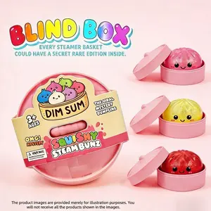 Expressive Big Dumpling Squishy - Mysterious Gift Box - Stress Relief Toy 1 piece,  Blind Box, Mysecret Bun Fidget Toy, Soft TPR Material, Unboxing Surprise, Random Style per Pack.Valentine's Day and Easter gifts, suitable for children to exchange gifts