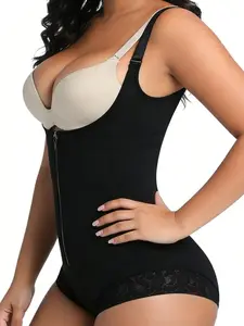 Women's Butt Enhancing Abdomen Smoothing Sculpting Full Body Shaper, Fajas, Open Bust Bodysuit, Jumpsuit with Hooks and Zipper, Colombian Shaperwear, Underwear, Shapewear, Suitable for Daily Leisure & Sports Training, Womenswear, Minimalist