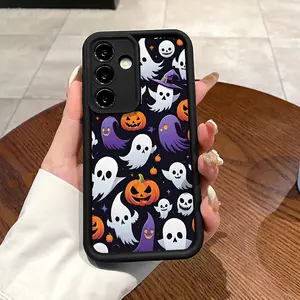 Case for Samsung S24 ultra plus S25 S23 S22 Ultra Plus Ghostly Pumpkins Advanced fashion gift Pocket-Friendly Shockproof Silicone Protective Softcase