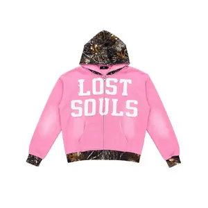 Pink Camo Being Alone Inspired Me Zip-Up