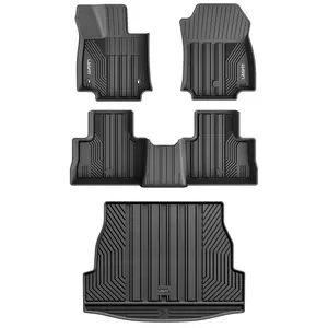Lasfit fit for 2019-2025 Toyota RAV4 All-weather TPE Floor Mats & Cargo Mat