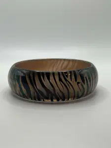 Y2k Zebra Print Bangle Bracelets | Vintage | Early 2000s | Emo | Mcbling Y2K | Trashy Y2K | Vintage Fashion Accessories punk youth jewelry