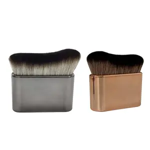 2 count Body Tanning Brush Siren Makeup Brush ,Large Kabuki Foundation Body Makeup Brush for Fake Tan Face,Body & Leg Makeup(Rose gold, Bright black)