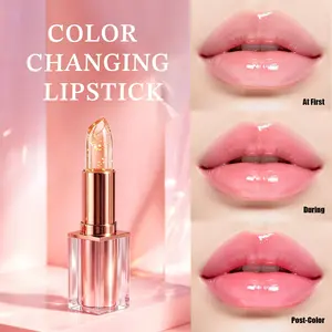 1PC Color Changing Lipstick, Temperature-Sensitive, Smooth, Moisturizing Hydrating Lip Balm, Relieves Dry Lips, Nourishes Lips, Evenly Brightens Lip Color