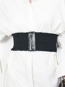 Elegant Women's Elastic Waist Belt, Bohemian Style Wide Waist Wrap, Fashionable Versatile Design, Available in Multiple Colors, Boho Style Belt, Stylish Belts