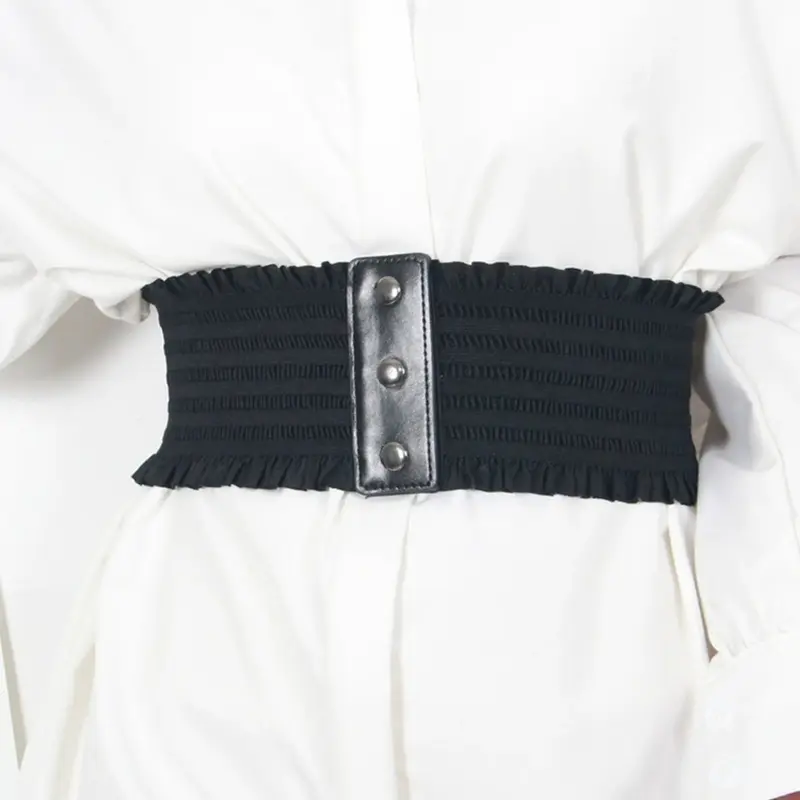 Elegant Women's Elastic Waist Belt, Bohemian Style Wide Waist Wrap, Fashionable Versatile Design, Available in Multiple Colors, Boho Style Belt, Stylish Belts
