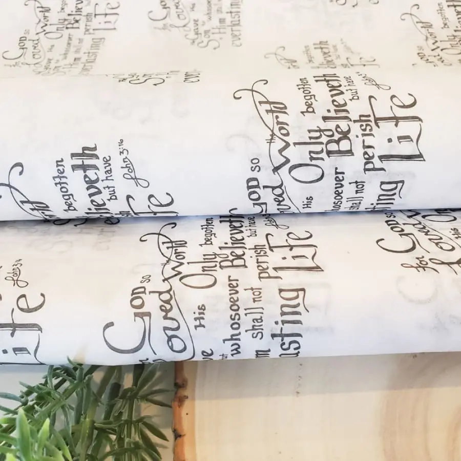 John 3:16 Decoupage Tissue Paper 10PK [20"x30"]