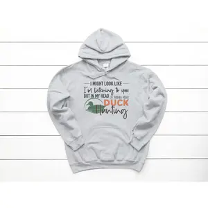 Duck Hunting Hoodie, Thinking About Duck Hunting, Waterfowl Hoodie, Duck Hunter Hoodie, Kids And Adult Sizes, Unisex Fit, Sublimated Design Best Price